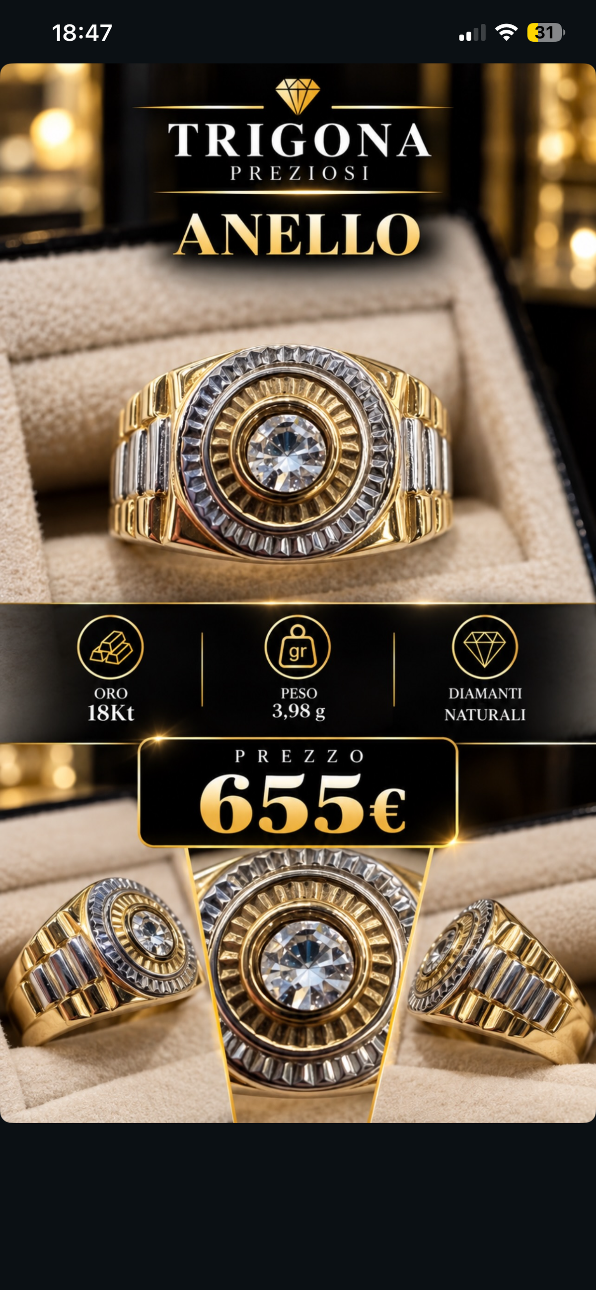 Anello oro 18k