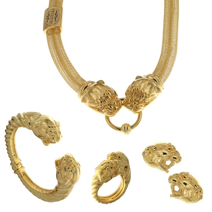 Parure pantera elettroformata