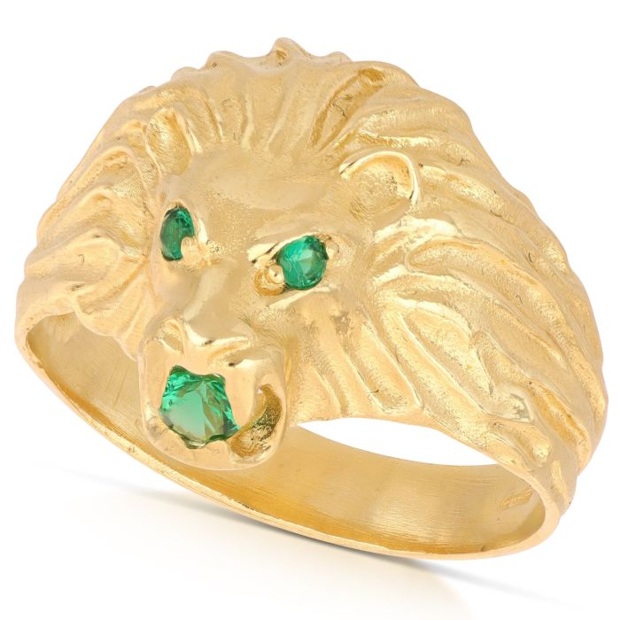 Anello Leone con zirconi