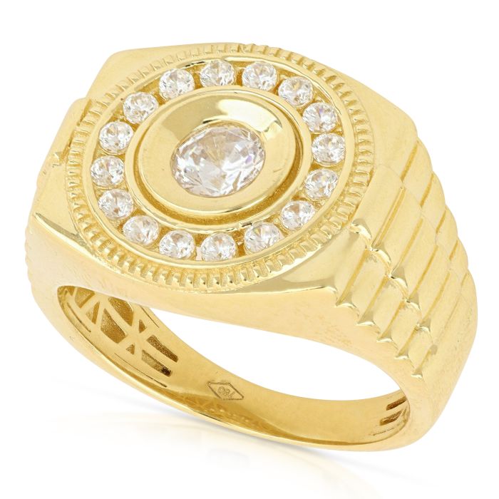 Anello a scudo con pietre