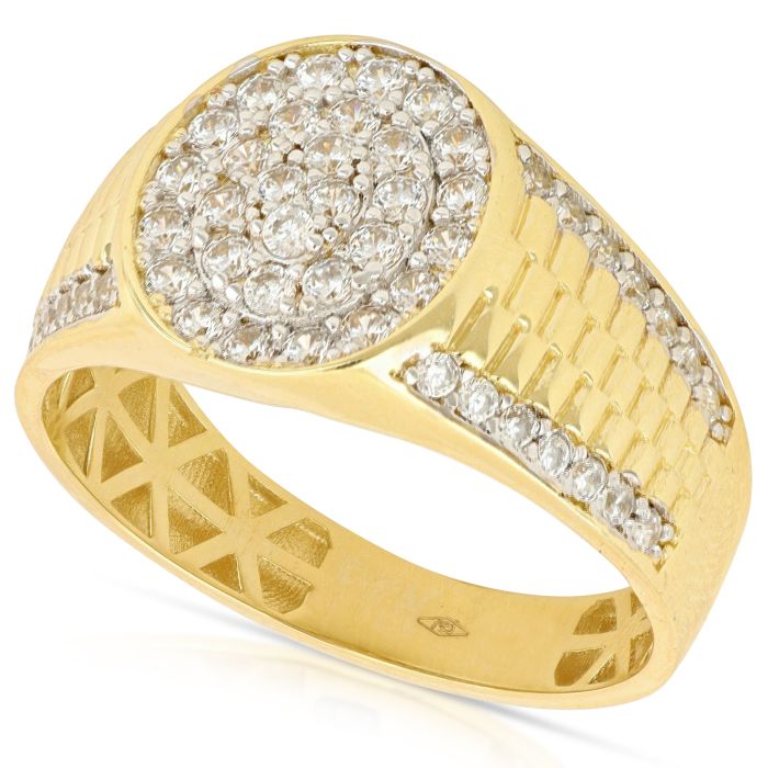 Anello a scudo con pietre