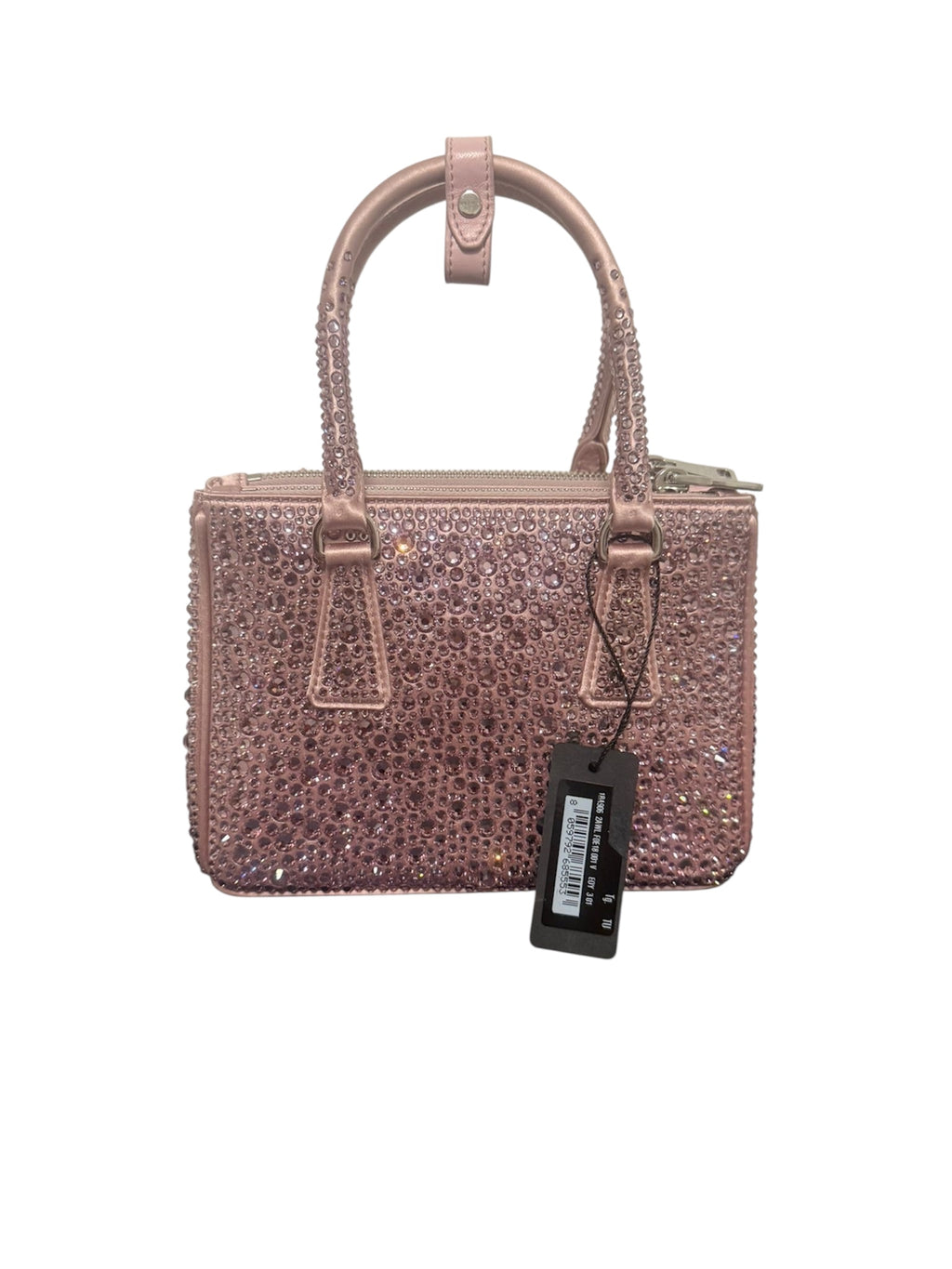PRADA GALLERIA MINI RASO E CRISTALLI - BORSA