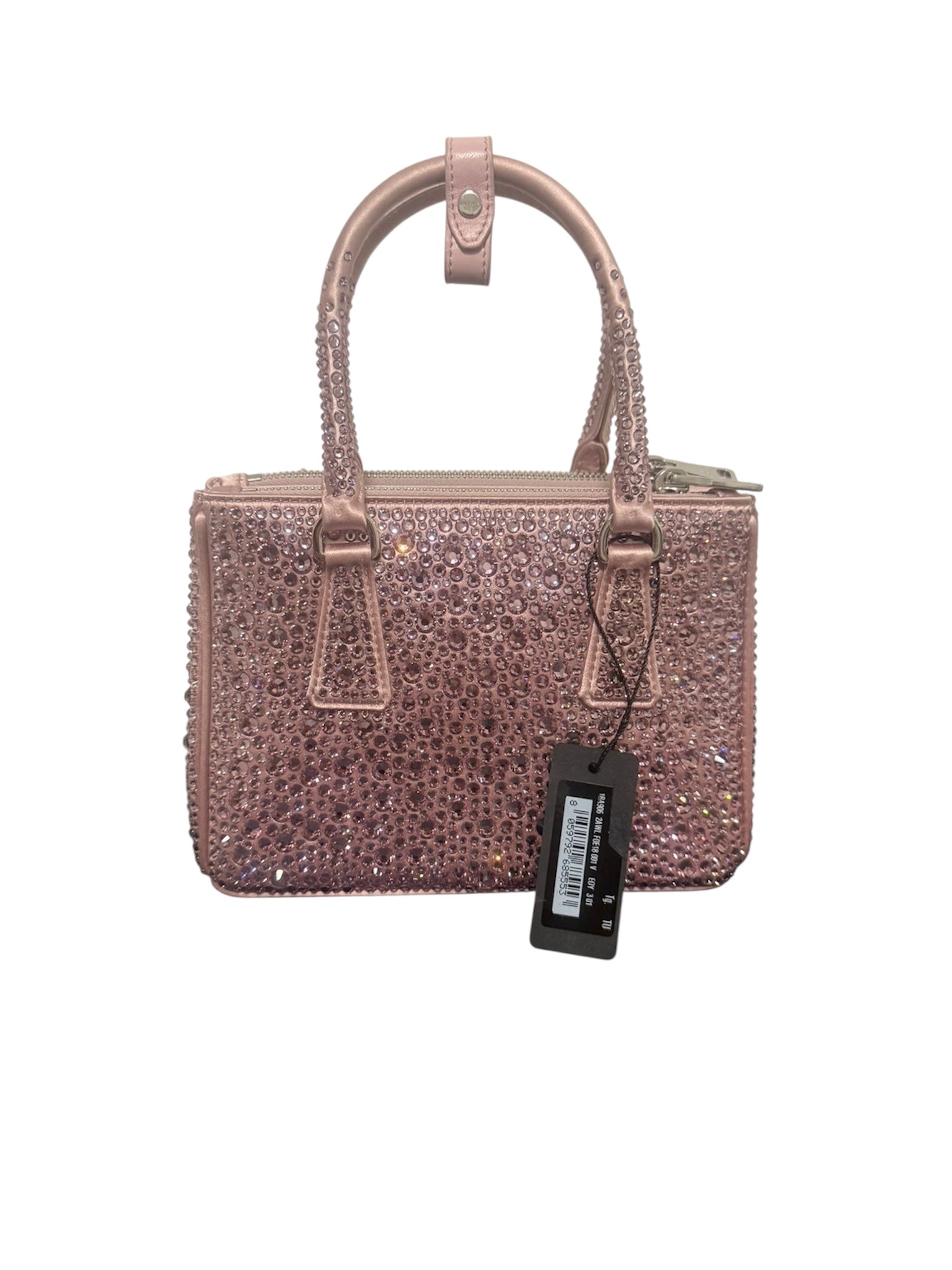 PRADA GALLERIA MINI RASO E CRISTALLI - BORSA